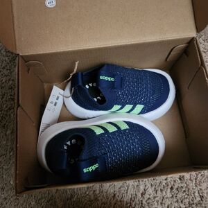 Adidas Kids Navy and Green Shoes